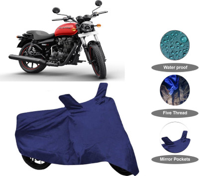 THE REAL ARV Waterproof Two Wheeler Cover for Royal Enfield(Thunderbird 350, Blue)