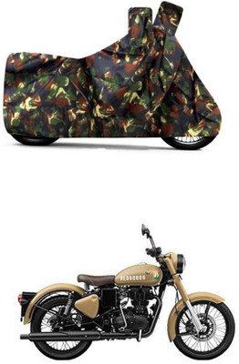 RONISH Two Wheeler Cover for Royal Enfield(Classic 350 Signals, Multicolor)