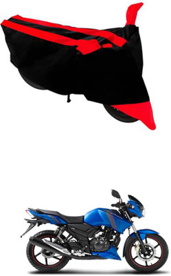 RONISH Two Wheeler Cover for TVS(Apache 150, Black, Red)