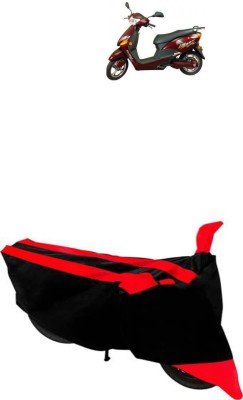 RONISH Waterproof Two Wheeler Cover for Hero(Electric Zippy, Black, Red)