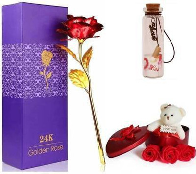 Ktkashish Toys Artificial Flower, Message Pills, Soft Toy Gift Set