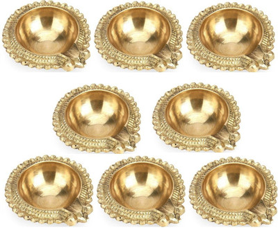 Flipkart SmartBuy Brass (Pack of 8) Table Diya Set(Height: 1.5 inch)
