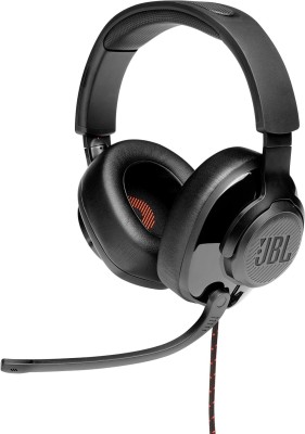 JBL Quantum 200 Wired Gaming Headset(Black, On the Ear)