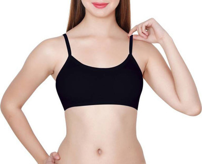 FILBA 6 Straps Padded Bralette Women Bralette Lightly Padded Bra(Black)