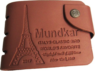 Peacock Mundkar Boys Tan Artificial Leather, Plastic Wallet(3 Card Slots)