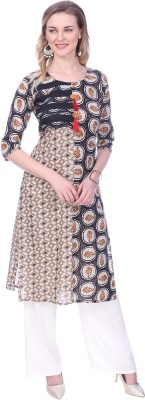 Jevi Prints Women Printed A-line Kurta(Multicolor)