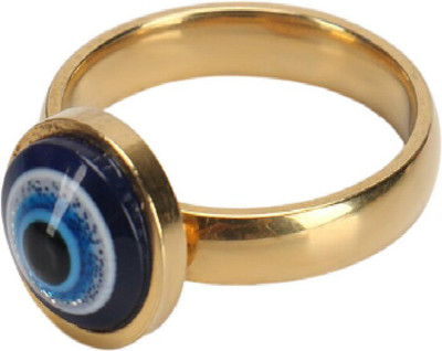 KUNDLI GEMS natural Evil eye stone Ring evil Protection stone for unisex Stone Crystal Gold Plated Ring
