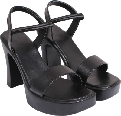 LILY Women Heels(Black , 35 Euro)