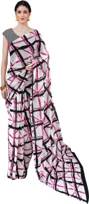 anmol fab Printed Bollywood Cotton Blend Saree(Multicolor)