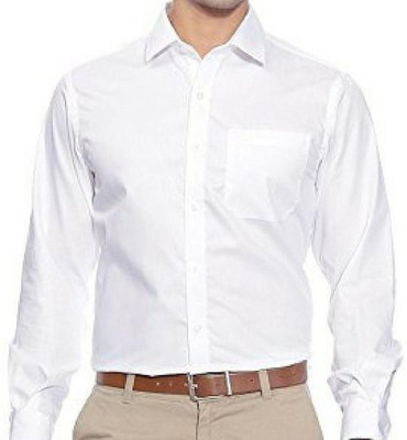 Swasitk seva kutir Men Solid Formal White Shirt