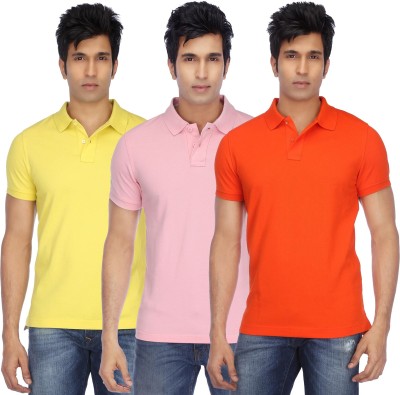 Concepts Solid Men Polo Neck Multicolor T-Shirt