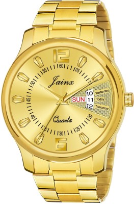 Jainx Golden Premium Day and Date Analog Watch - For Men