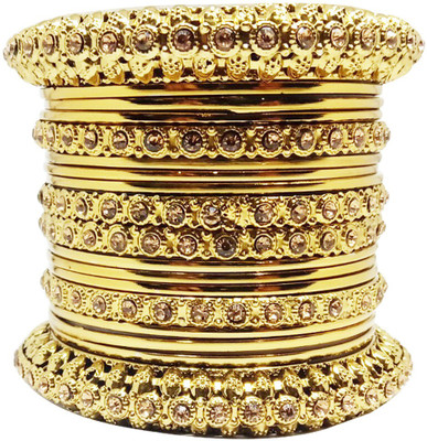 Chrishan Alloy Gold-plated Bangle Set
