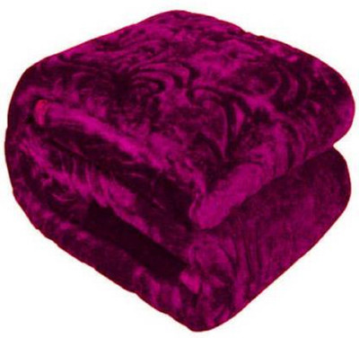 AUBORON Damask Double Mink Blanket for  Heavy Winter(Microfiber, Maroon)