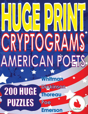 Huge Print Cryptograms - American Poets(English, Paperback, Huur Cute)