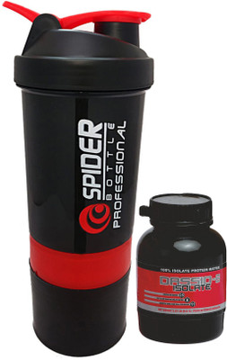 TRUE INDIAN 500 ml Plastic Shaker(Pack of 1, Red, Black)