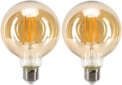 Prop It Up 4 W Basic Round E27 LED Bulb(Yellow, Pack of 2)