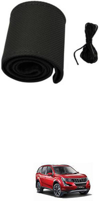APICAL Hand Stiched Steering Cover For Mahindra XUV 500(Black, Leatherite)