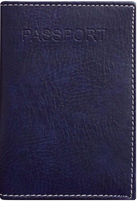 MATSS Faux Leather Unisex Travel Passport Holder| Debit| Credit| ATM Card Holder 6 Card Holder(Set of 1, Blue)