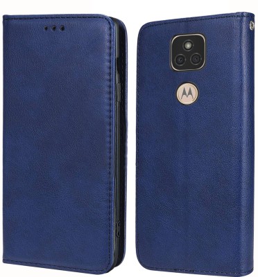 Unistuff Flip Cover for Motorola Moto E7 Plus, Motorola Moto G9(Blue, Dual Protection, Pack of: 1)