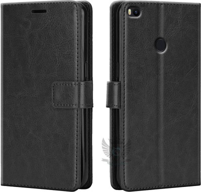 KING COVERS Flip Cover for mi max 2| Inside TPU with Card Pockets | Wallet Stand | Magnetic Closure(Black, Hard Case, Pack of: 1)