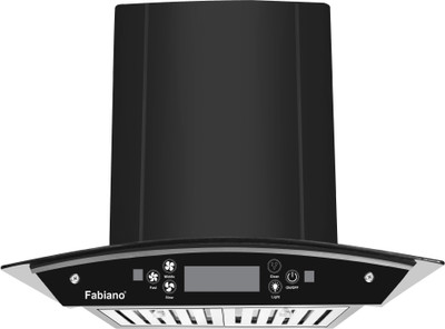 Fabiano ZEM-II-90-BK-MS Auto Clean Wall Mounted Chimney (Black 1200 CMH)
