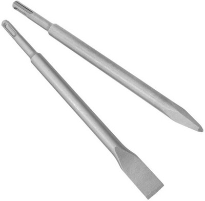 Inditrust NA 2Piece hammer bit set SDS-Plus Flat Chisel & Point Bit Set Rotary Hammer Drill ()