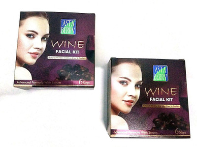 ASTABERRY Wine Facial Kit 33g Pack Of 2(33 g)