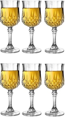 AFAST (Pack of 6) Royal Wine, Cocktail, Champagne Drinking Clear Glass Set- S8 Glass Set Wine Glass(300 ml, Glass, Clear)