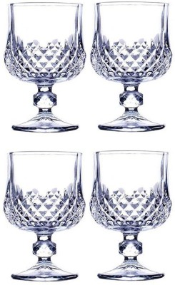 AFAST (Pack of 4) Royal Wine, Cocktail, Champagne Drinking Clear Glass Set- S15 Glass Set Wine Glass(300 ml, Glass, Clear)