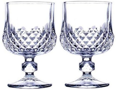 AFAST (Pack of 2) Royal Wine, Cocktail, Champagne Drinking Clear Glass Set- S14 Glass Set Wine Glass(300 ml, Glass, Clear)