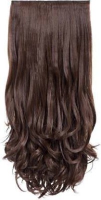 SAMYAK Curly Natural Brown 5 Clip-in Hair Extension