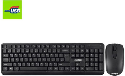 Frontech FT-1603 Wireless Standard Desktop Keyboard Compatible with Desktop, Laptop, Mac(Black)