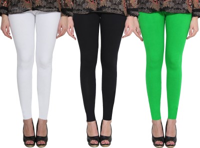 Clarita Ankle Length Ethnic Wear Legging(White, Black, Light Green, Solid)