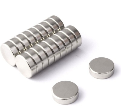 GMT 10mm x 3mm Disc Shaped Strong Neodymium Magnets for Multipurpose Office, Project, Fridge Magnets (Pack of 80) Multipurpose Office Magnets Pack of 80(Silver)