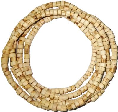 SHRI KISHORI JI Original Vrindavan Dham Tulsi Kanthi Royal Mala with White Beads Wood Chain