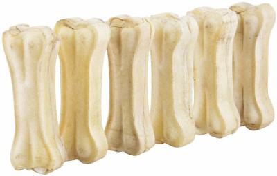 KOKIWOOWOO Dog Bones Rawhide Bone 3 Inch Pressed Bone for Dog Chicken Dog Treat(200 g, Pack of 6)