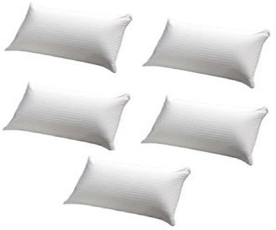 ACZO FEEL Polyester Fibre Solid Sleeping Pillow Pack of 5(White)