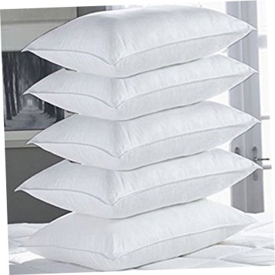 ACZO FEEL Microfibre Solid Sleeping Pillow Pack of 5(White)