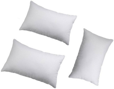 Changers Polyester Fibre Sleeping Pillow Pack of 3 Solid(White)