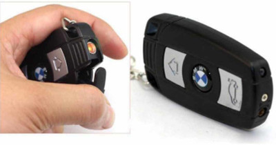 Crokroz BMW CAR KEYCHAIN DESIGN LIGHTER CIGARETTE LIGHTER REFILLABLE JET FLAME Pocket Lighter(Black)