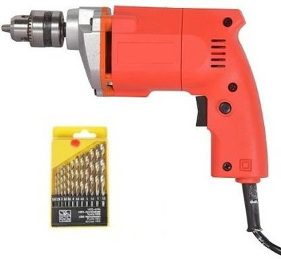 Voltron 10mm Powerful Drill Machine Screwdriver Reverse Forward Rotation with Variable Speed for Wall, Metal, Wood Drilling CF 123 Pistol Grip Drill (10 mm Chuck Size) Tool - 14 Power & Hand Tool Kit(14 Tools) Voltron 10mm Powerful Drill Machine Screwdriver Reverse Forward Rotation with Variable Speed for Wall, Metal, Wood Drilling CF 123 Pistol Grip Drill (10 mm Chuck Size) Tool - 14 Power & Hand Tool Kit(14 Tools)