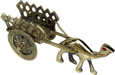 SSCREATIONS BRASS MINIATURE CAMEL CART | 6 X 2 X 2.5