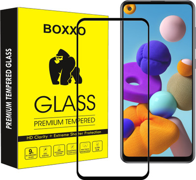 Boxxo Edge To Edge Tempered Glass for Samsung Galaxy A21s(Pack of 1)