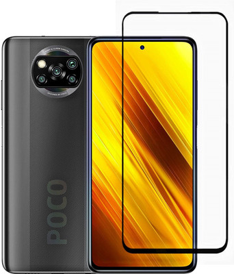 Caseline Edge To Edge Tempered Glass for Poco X3(Pack of 1)