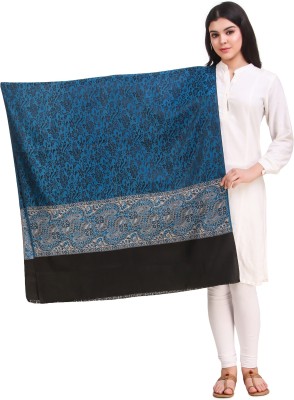 CLASSIC SALES Wool Woven Women Shawl(Blue)