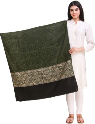 CLASSIC SALES Wool Woven Women Shawl(Green)