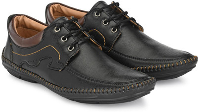 MACTREE Lace Up For Men(Black , 7)