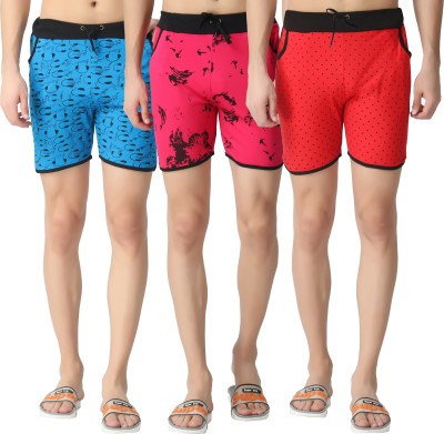 FASHA Printed Men Multicolor Night Shorts