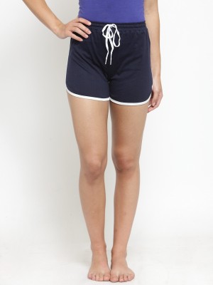 Boston Club Solid Women Dark Blue Night Shorts